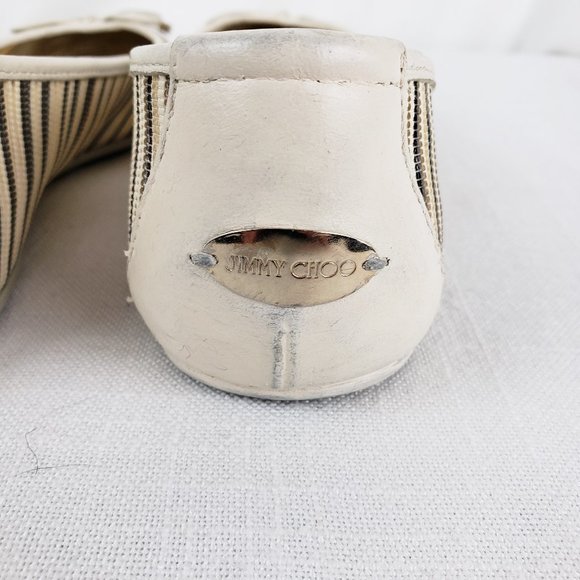 JIMMY CHOO Walsh Metallic Flats - Picture 9 of 14